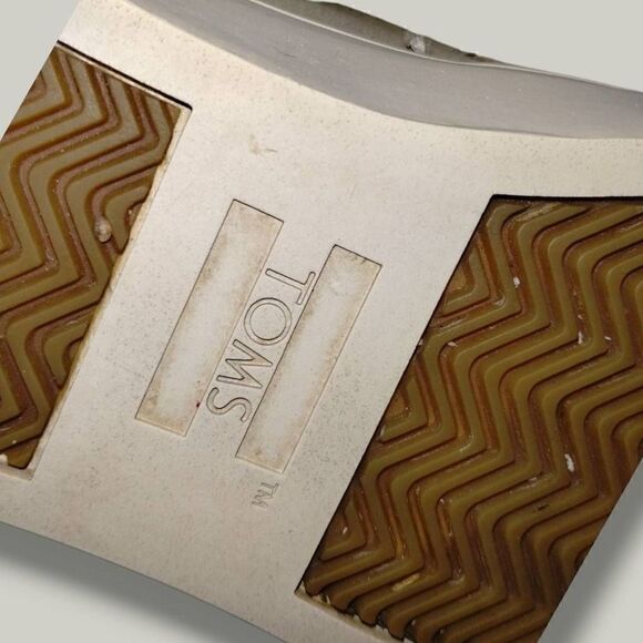 Tom's‎ Womens Fleece Slippers Size 7 Paxton Natural Suede Flat Rubber Sole - Picture 5 of 11